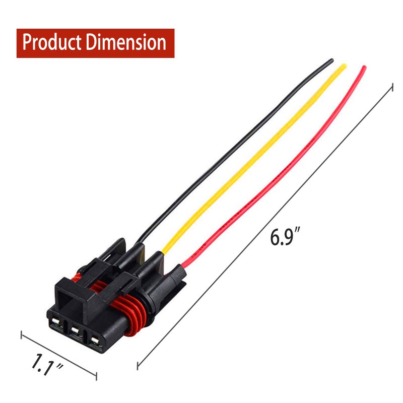 UNIGT 6 Pack 14AWG Pulse Power Plug Connector Pigtail Compatible with 2018-2025 Polaris Ranger General RZR Accessories - Image 4